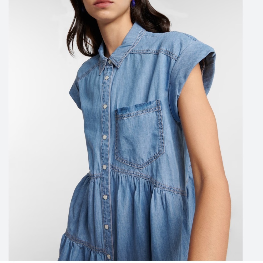 Veronica Beard Jeans Harrow Blue Dress - Picture 3 of 8